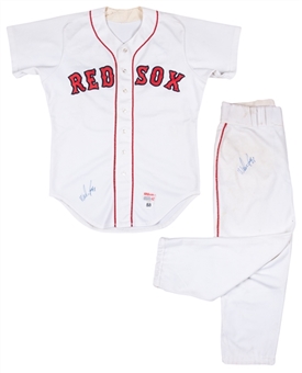 1983 Wade Boggs Game Used And Signed Home Boston Red Sox Uniform - Jersey & Pants (Beckett)